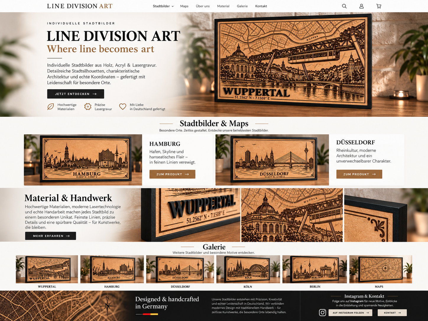 Designvorschau des Düsseldorfer Stadtmotivs mit Rhein und Skyline